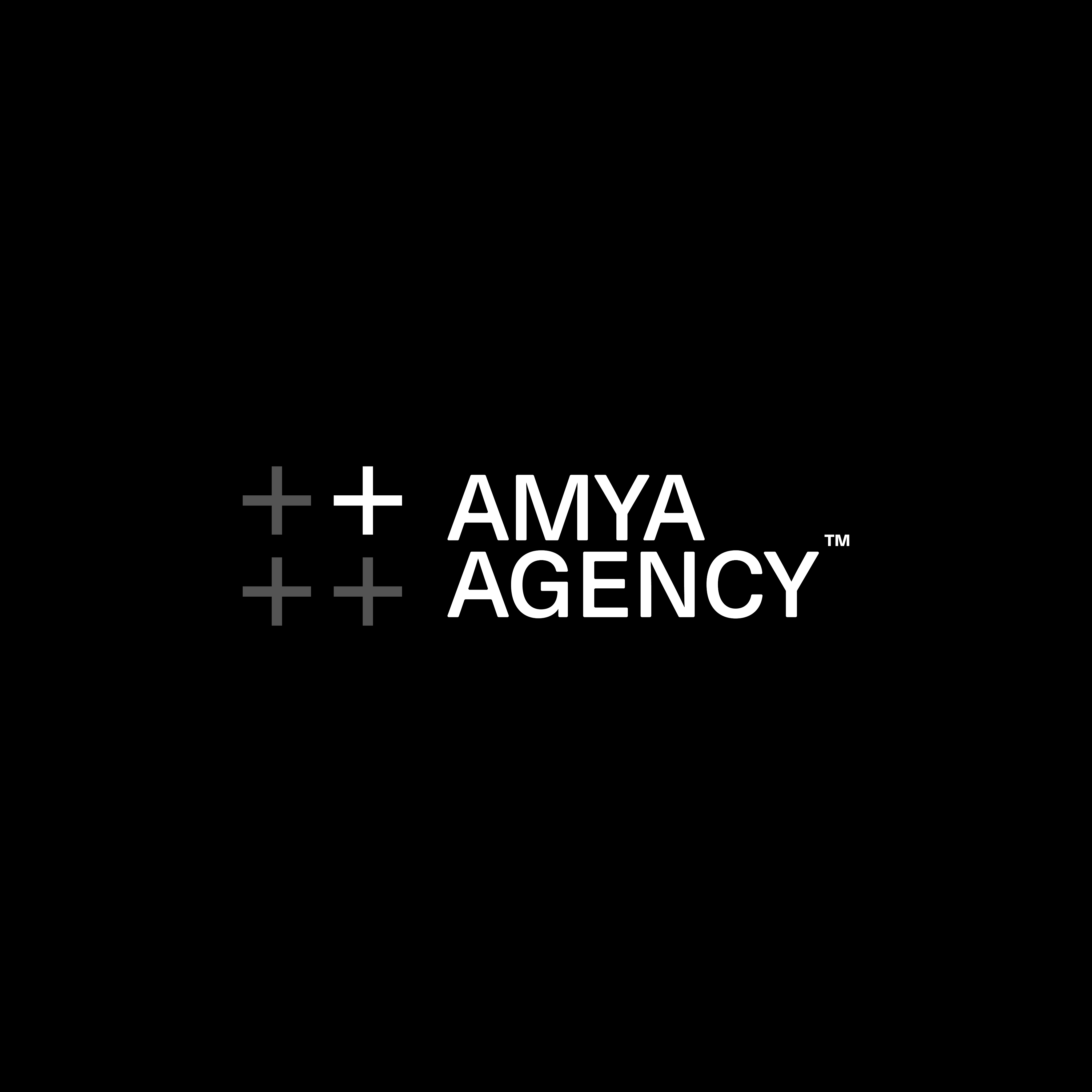 Amya square lockup — black