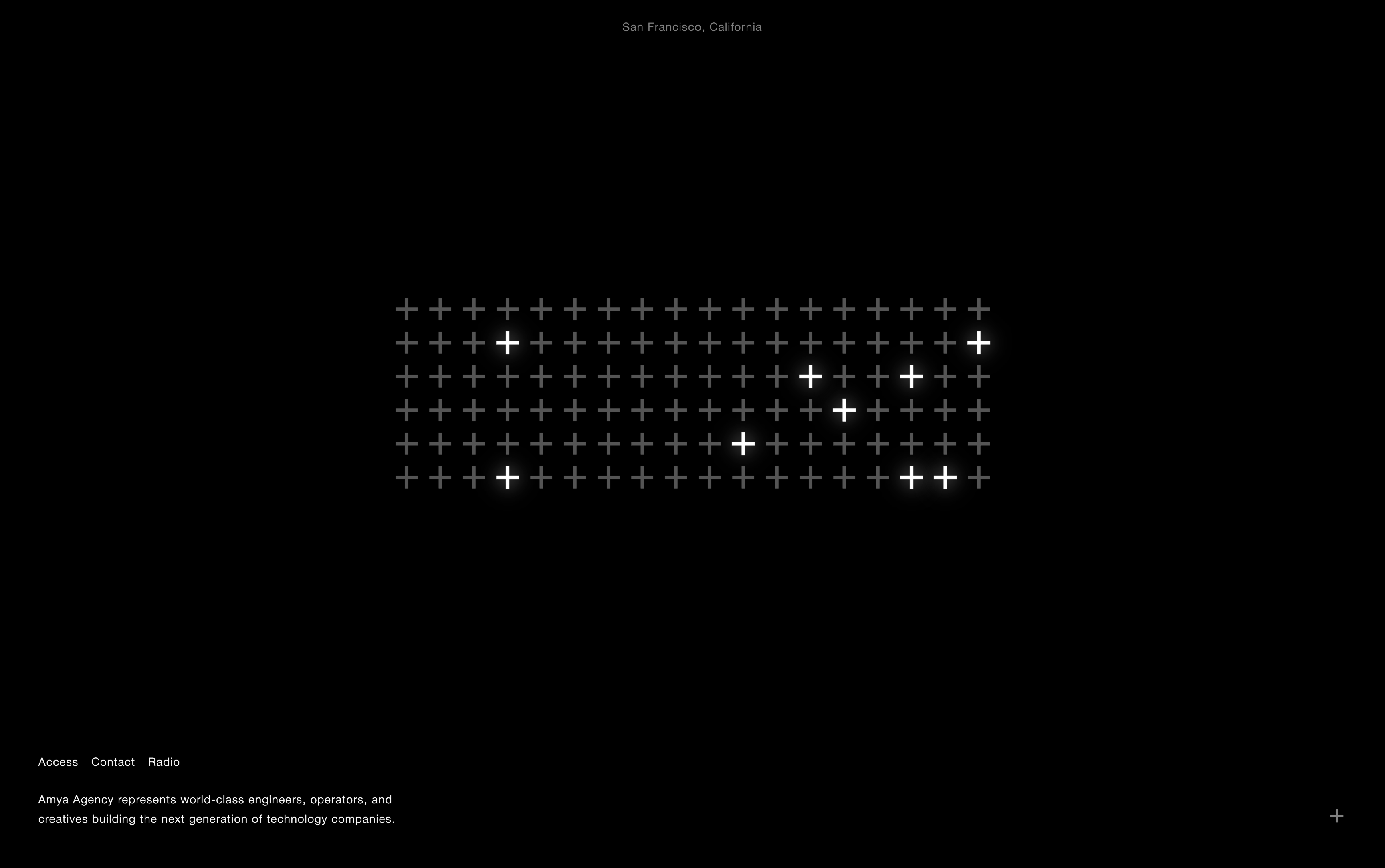 amya.agency — dark mode