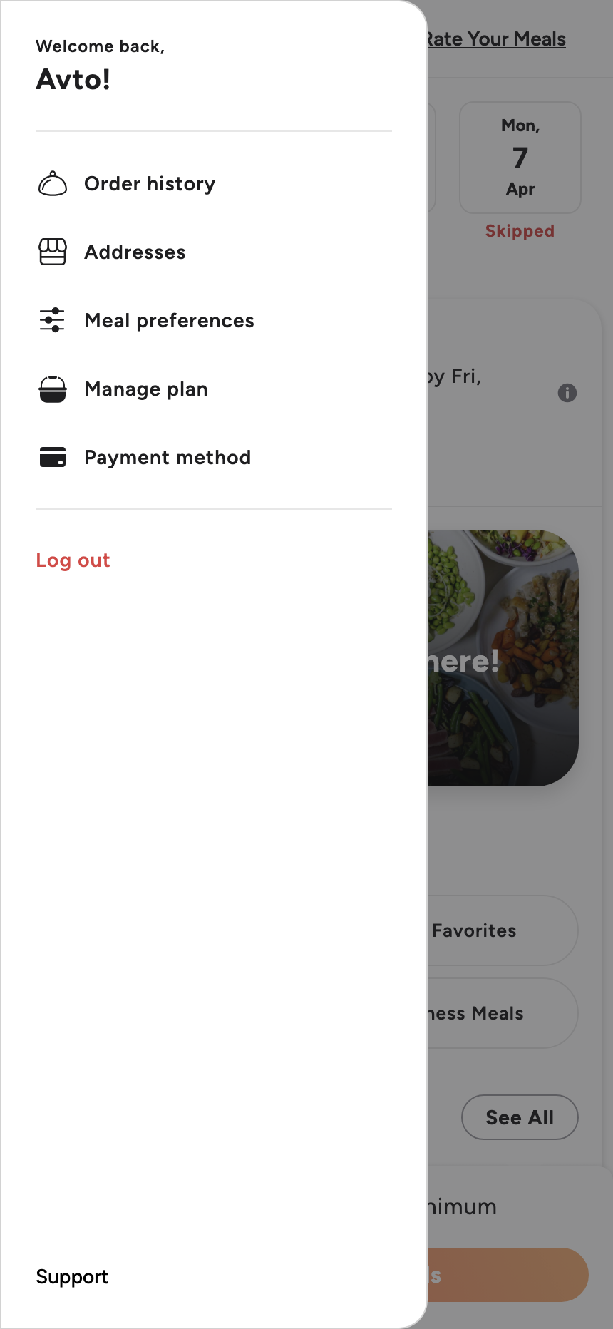 Mobile settings