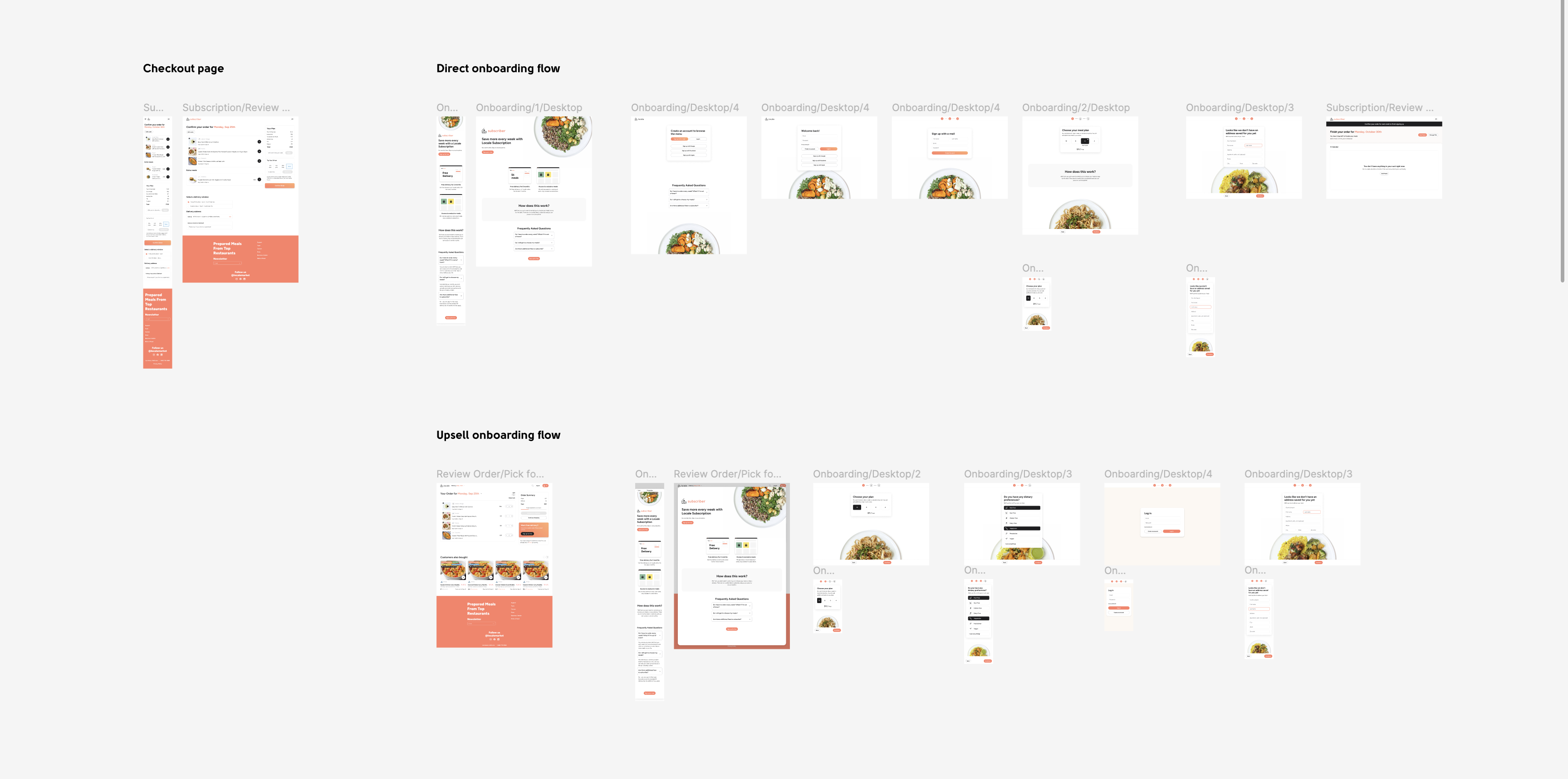 Onboarding & checkout flows